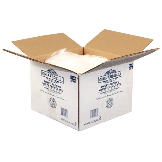 Ghirardelli Sweet Ground White Chocolate Flavor Bulk, 25 Pound — 1 Per Case