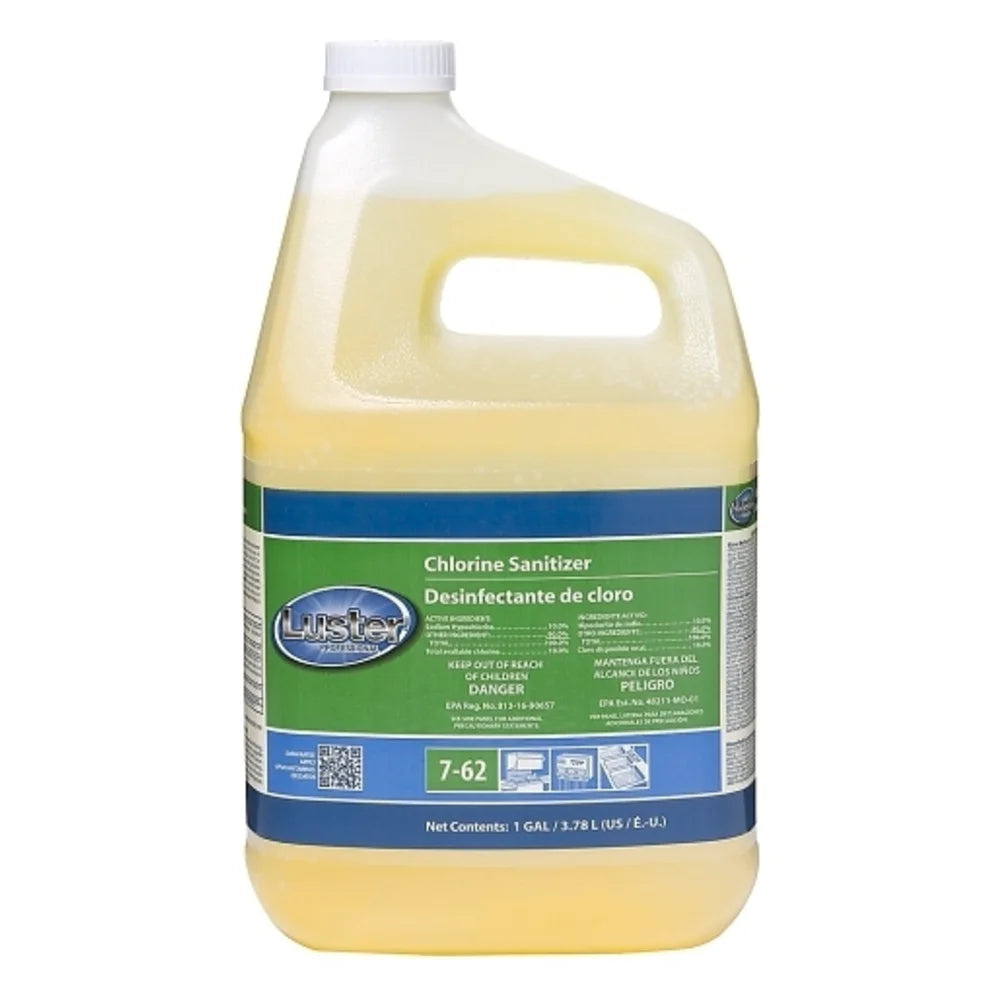 Luster Professional Liquid Chlorine Sanitizer Concentrate, 1 Gallon — 2 Per Case