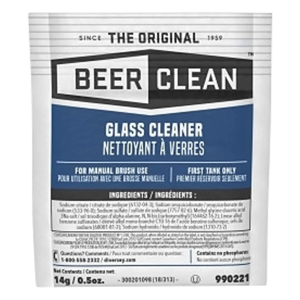Diversey Beer Clean Manual Beer Brush Powder Pouch Cleaner, 100 Count — 1 Per Case