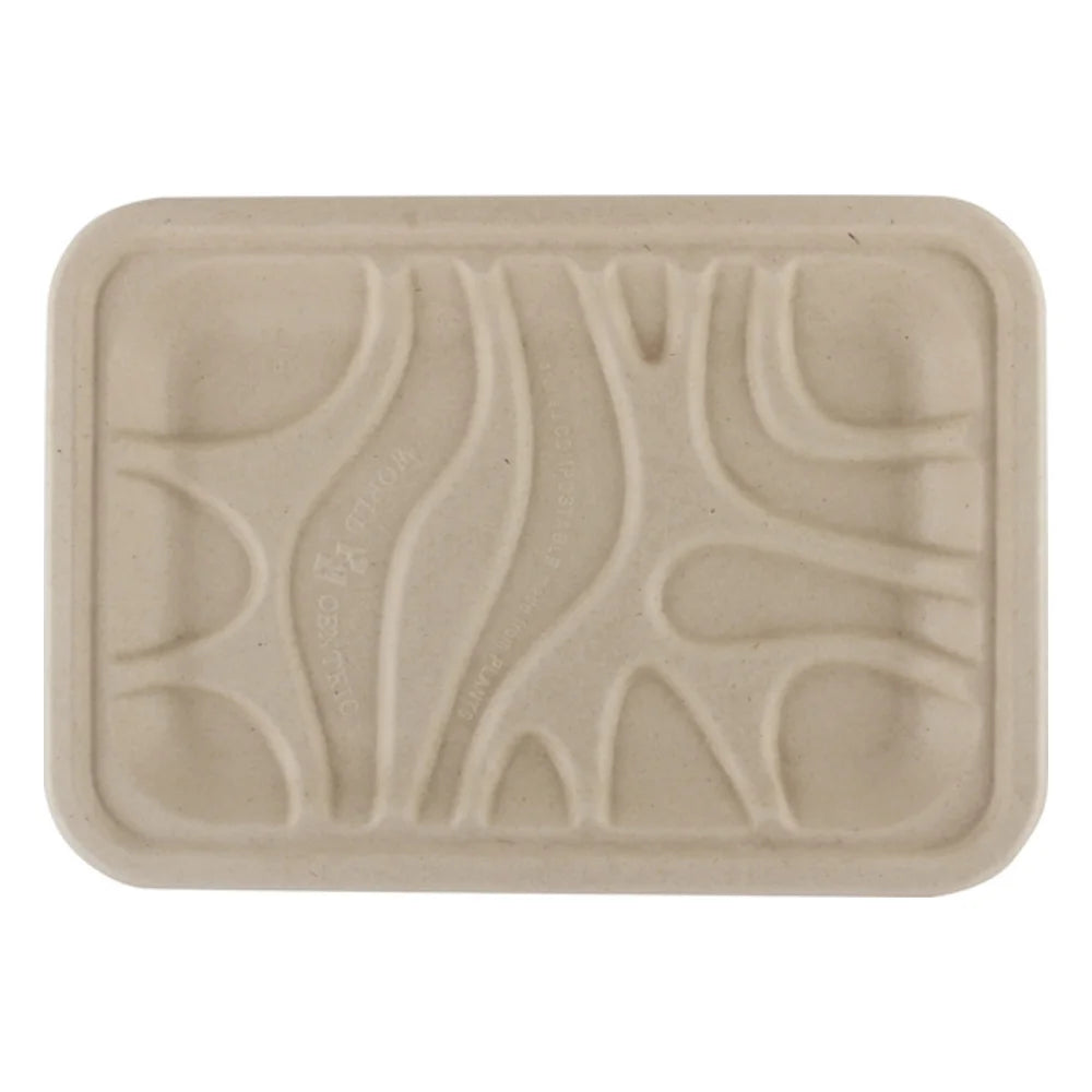 World Centric Molded Fiber Plastic Lined Tray — 10 Per Case