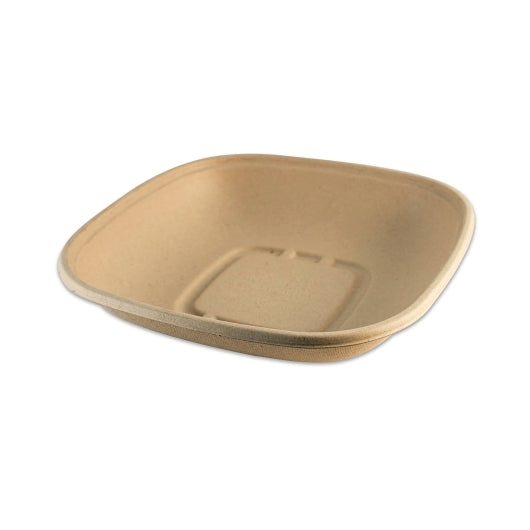 World Centric Square Bowls - Unbleached Plant Fiber - Compostable, 24 Oz, 50 Each — 8 Per Case