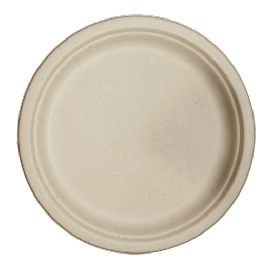 World Centric 10" Plates - Unbleached Plant Fiber — 16 Per Case
