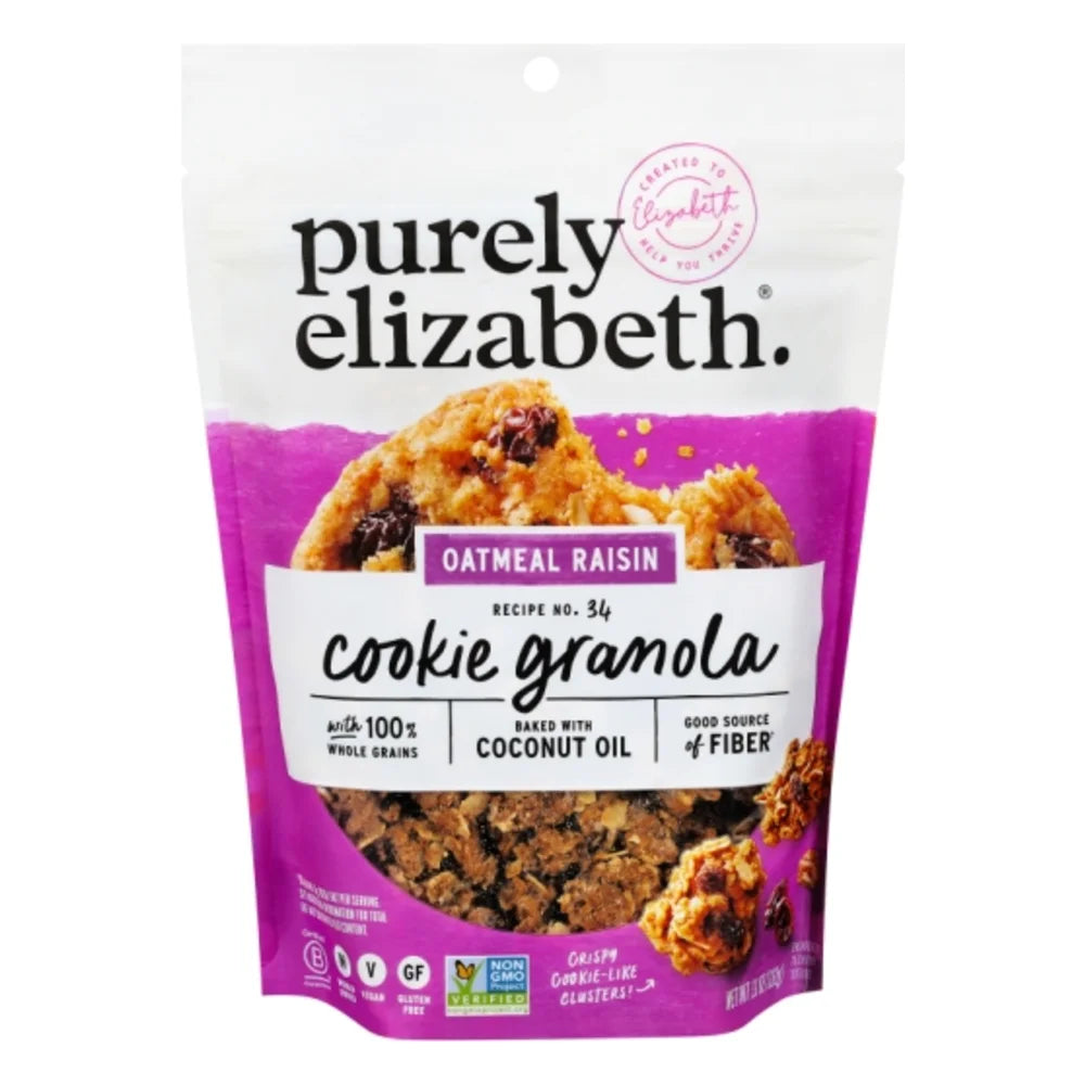 Purely Elizabeth Non Gmo Oatmeal Raisin Cookie Granola, 11 Ounce — 6 Per Case