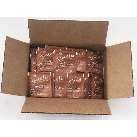 Teatulia Organic Teas Masala Chai Standard Tea Bags — 50 Per Case