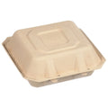 Tellus Compostable Molded Fiber Clamshell, 8 X 8 Inch — 4 Per Case