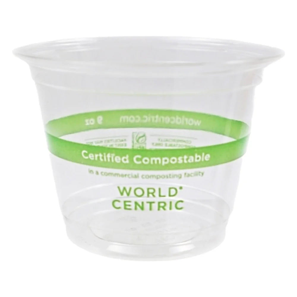 World Centric Ingeo Compostable Clear Squat Cup, 9 Ounce — 20 Per Case