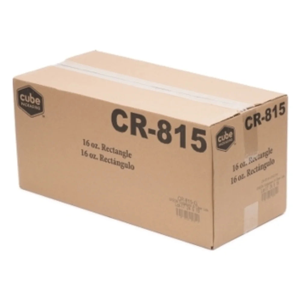 Cubeware Rectangular Green Container With Clear Lid, 16 Ounce — 1 Per Case