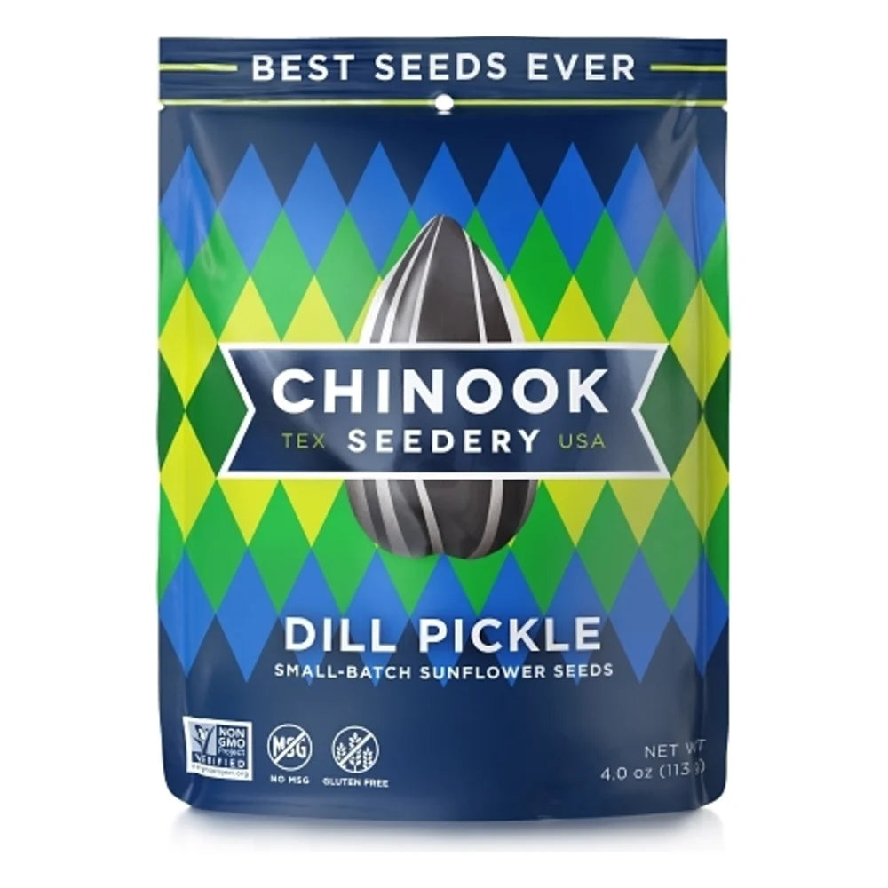 Chinook Seedery Dill Pickle Sunflower Seeds, 4 Ounce — 12 Per Case