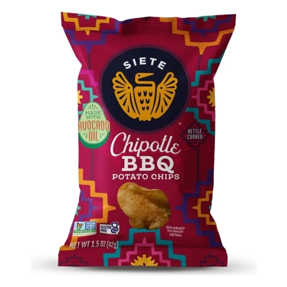 Siete Chipotle Bbq Kettle Cooked Potato Chips, 5.5 Ounce — 6 Per Case