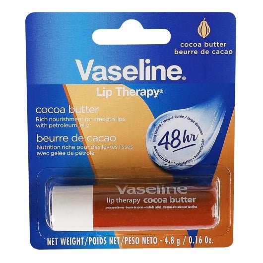 Vaseline Cocoa Butter Lip Therapy Cream, 0.16 Fluid Ounce — 24 Per Case