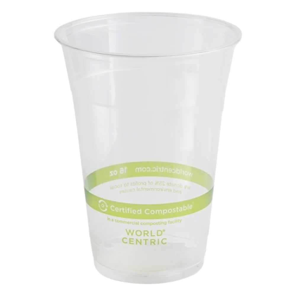 World Centric Clear Compostable Corn Starch Cups, 50 Each — 20 Per Case