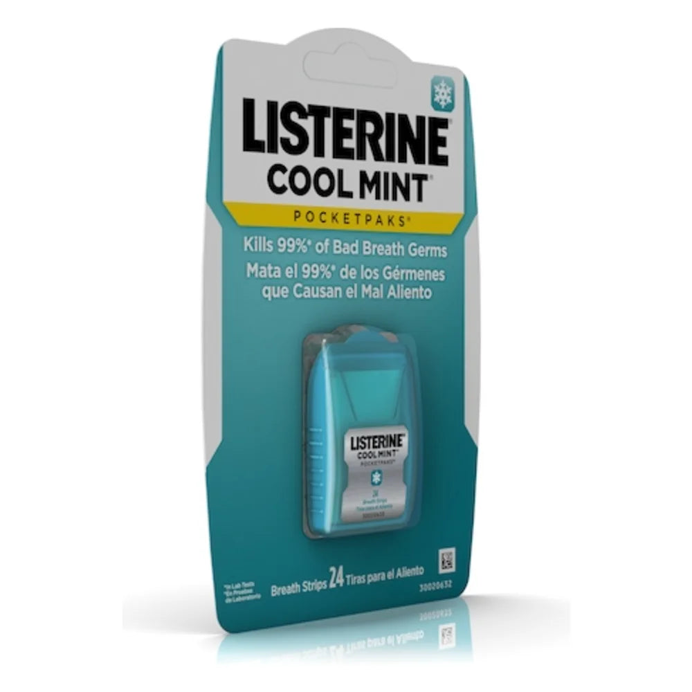Listerine Cool Mint Pocketpaks, 24 Count — 72 Per Case
