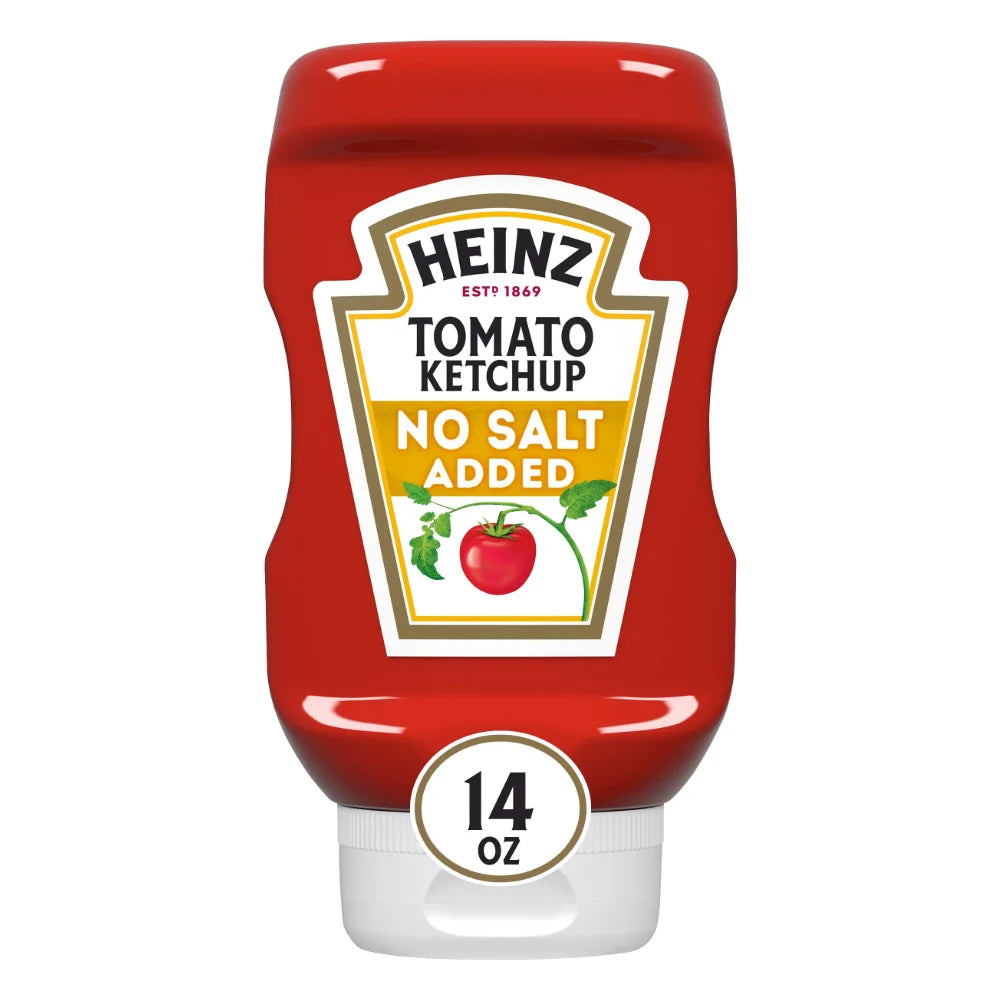 HEINZ No Salt Ketchup Bottle, 14 Ounce — 6 Per Case