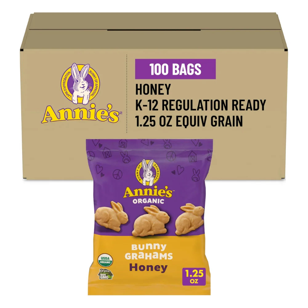 Annie's Organic Honey Bunny Graham Crackers, 1.25 Ounce — 100 Per Case