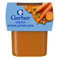 Gerber Natural Carrot Sweet Potato Pea Puree Tub, 8 Ounce — 8 Per Case