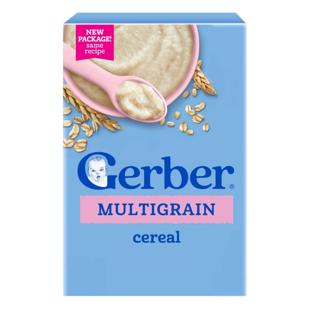 Gerber 2Nd Foods Grain & Grow Multigrain Baby Cereal, 8 Ounce — 5 Per Case