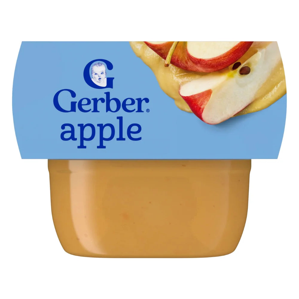 Gerber 1St Foods Apple Puree Baby Food Tub, 4 Ounce — 8 Per Case