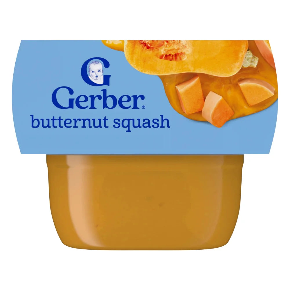 Gerber 1St Foods Butternut Squash Puree Baby Food Tub, 4 Ounce — 8 Per Case