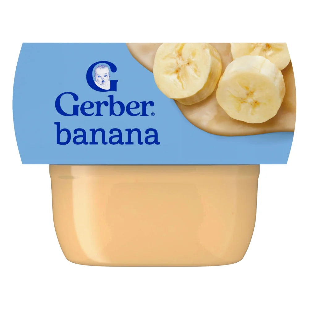 Gerber 1St Foods Banana Puree Baby Food Tub, 4 Ounce — 8 Per Case