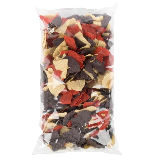 Mission Foods Tri-color Triangle Tortilla Chips - 2 lb — Case of 6