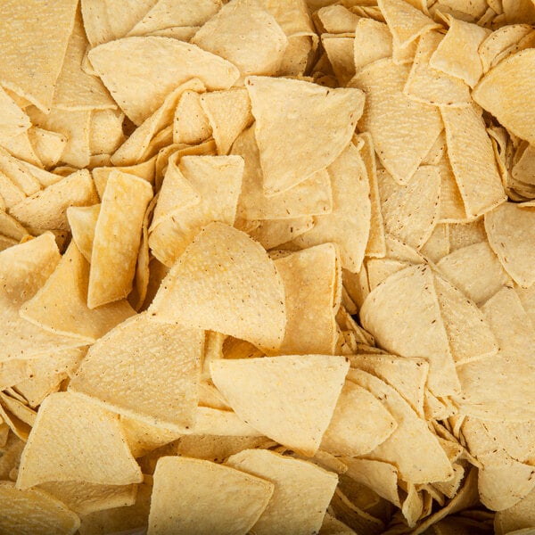 Mission Foods Pre-cut Unfried 4 Cut Yellow Chips - 30 lb — Case of 1
