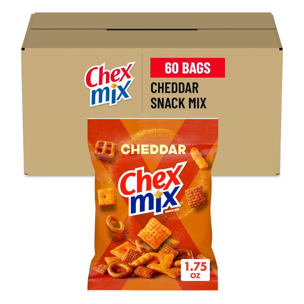 Chex Mix Cheddar Snack Mix, 1.75 Ounce — 60 Per Case