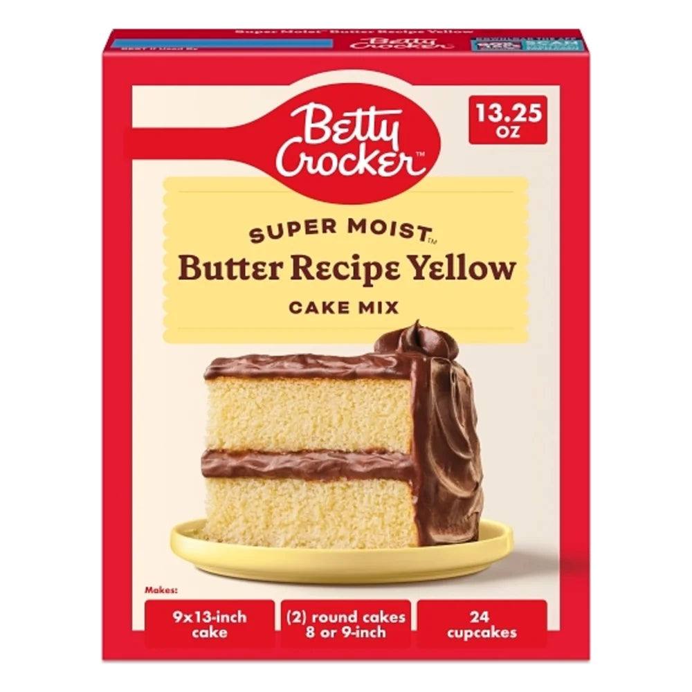 Betty Crocker Super Moist Butter Recipe Yellow Cake Mix, 13.25 Ounce — 12 Per Case