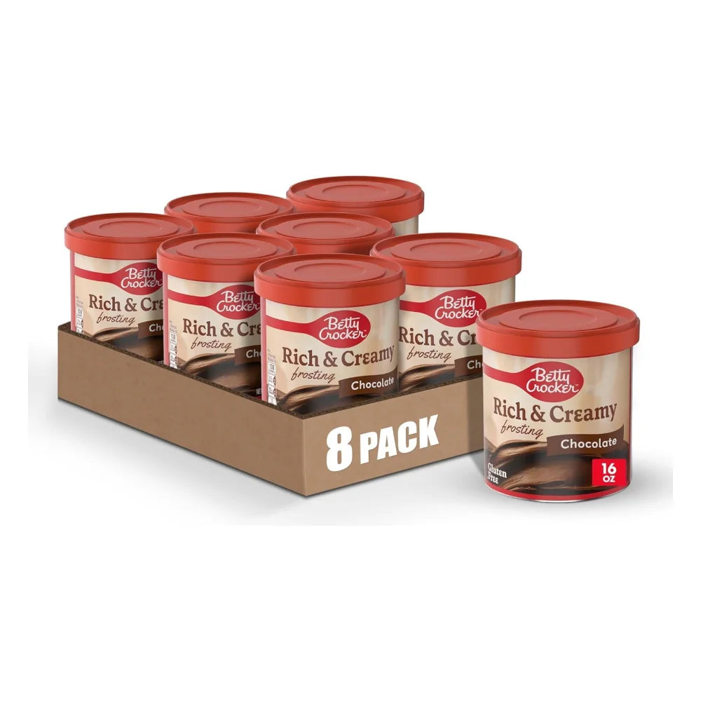 Betty Crocker Rich & Creamy Chocolate Frosting, 16 Ounce — 8 Per Case