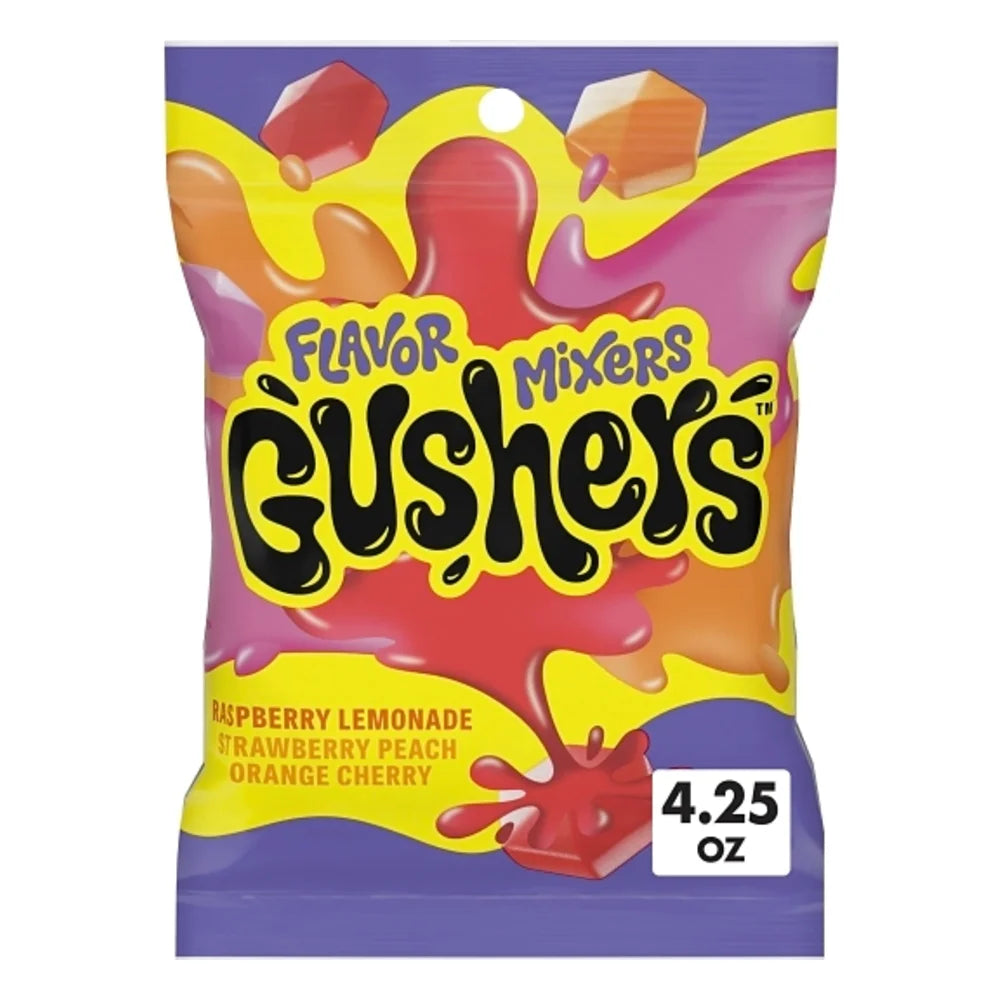 Gushers Fruit Gluten Free Mixed Flavors Fruit Snacks, 4.25 Ounce — 48 Per Case
