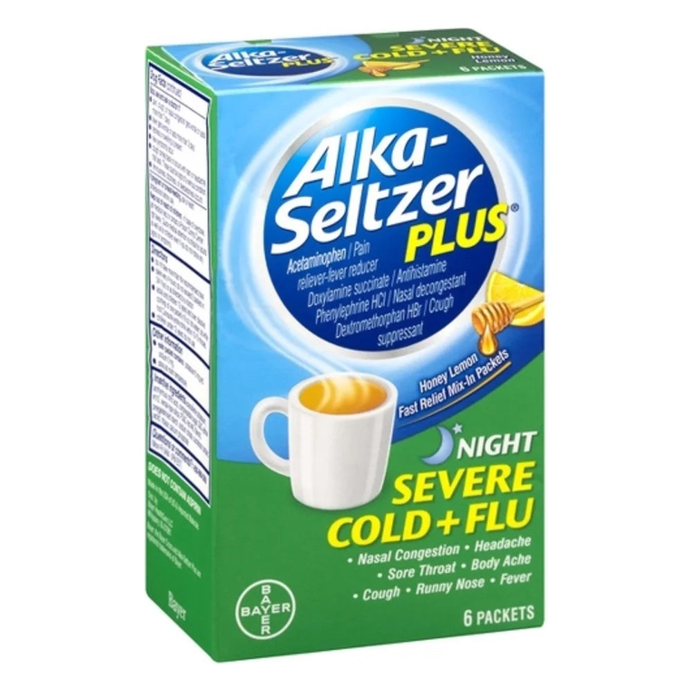 Alka-Seltzer Plus Severe Cold & Flu Night, 6 Piece — 24 Per Case