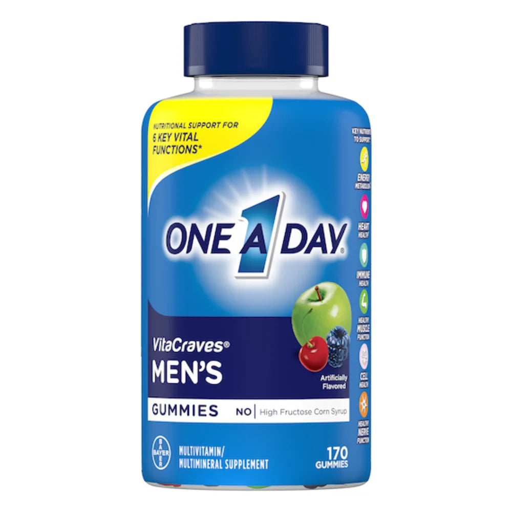 One-A-Day Men's Vitacraves Gummies, 170 Piece — 24 Per Case