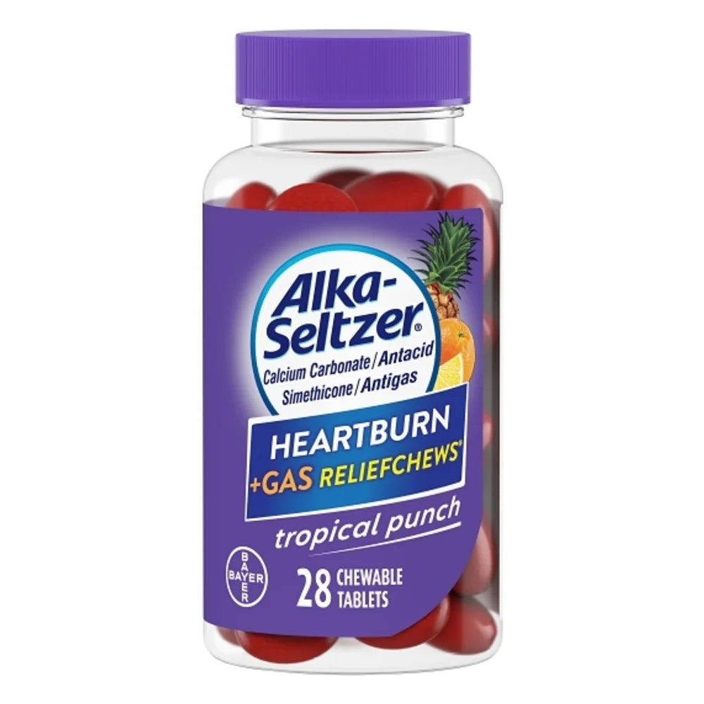 Alka-Seltzer Hburn Gas Reliefchews Trop Pun, 28 Piece — 24 Per Case