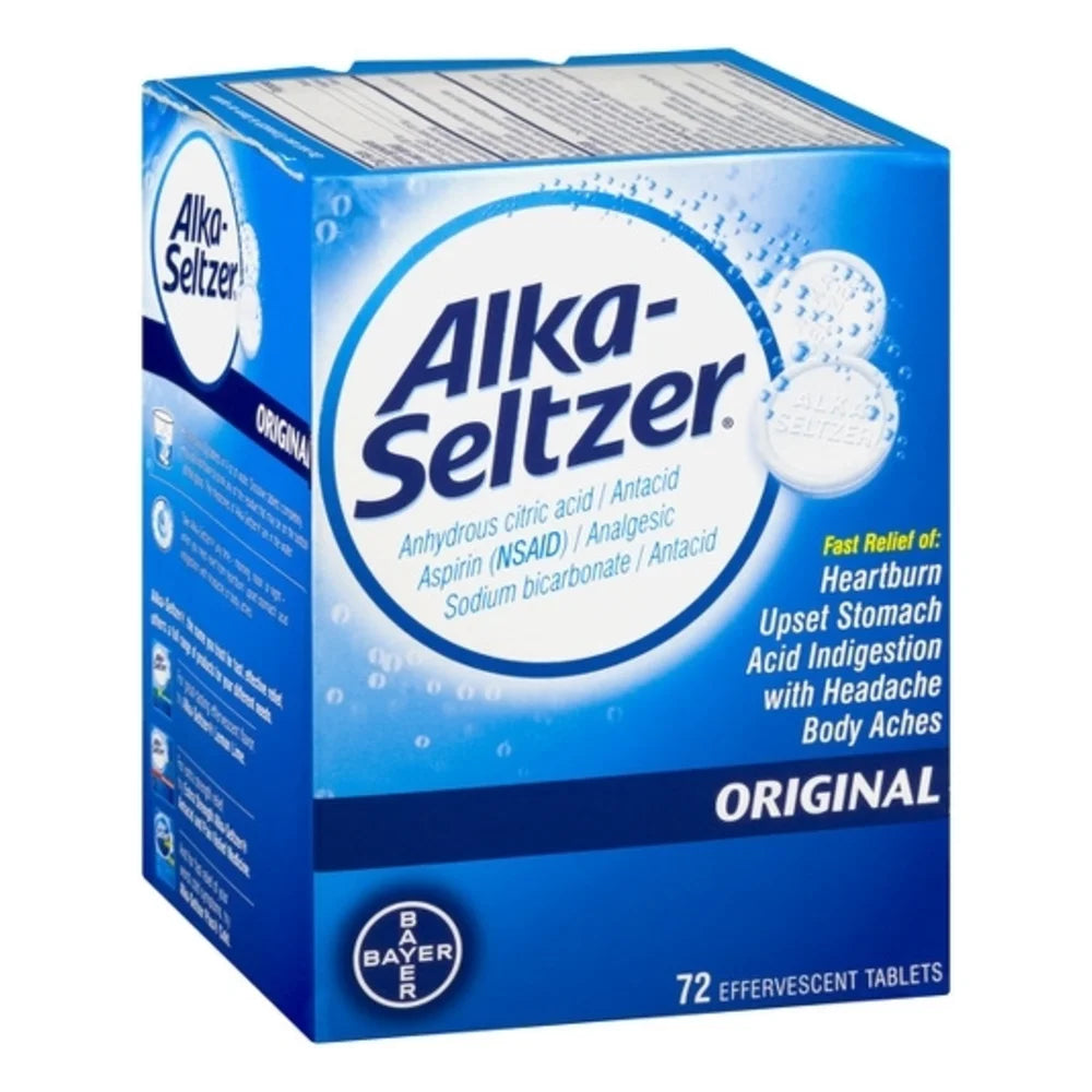 Alka-Seltzer Original With Aspirin, 1 Piece, 3 Per Pack — 24 Per Case