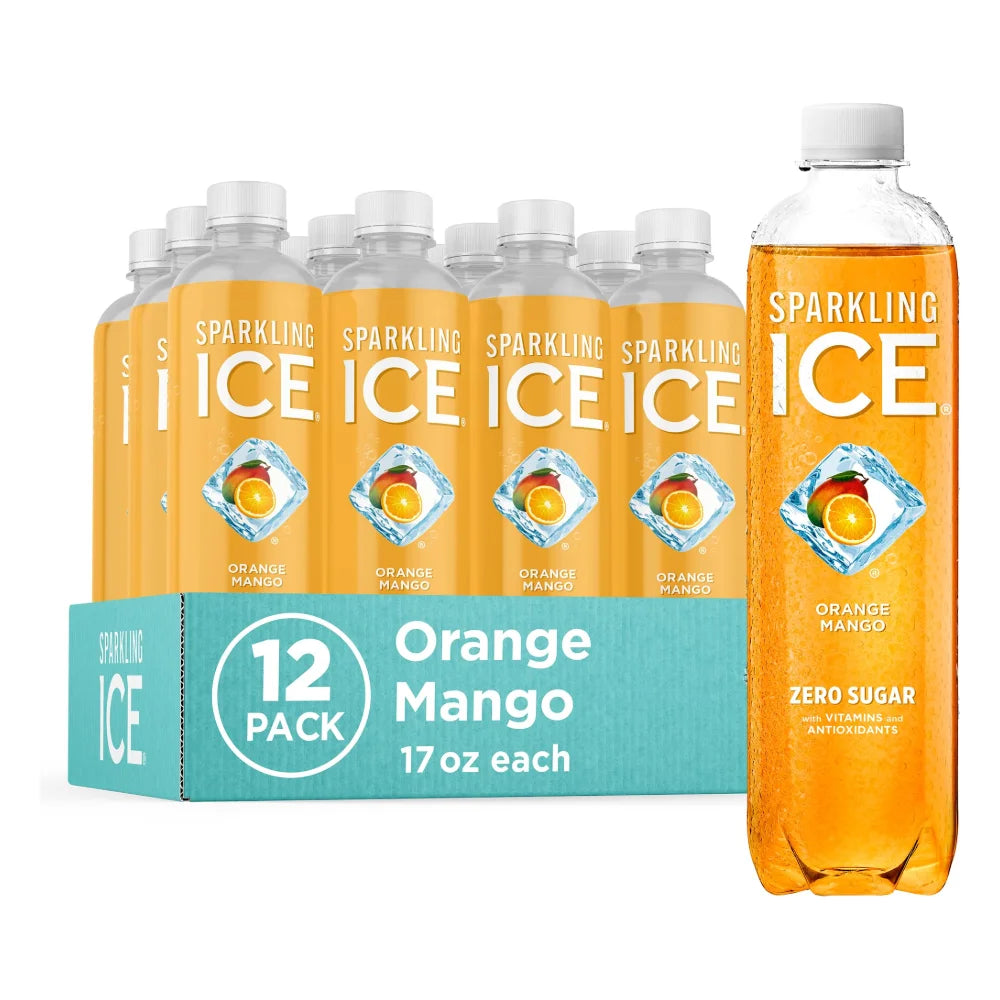 Sparkling Ice Orange Mango Flavored Sparkling Water, 17 Fluid Ounce — 12 Per Case