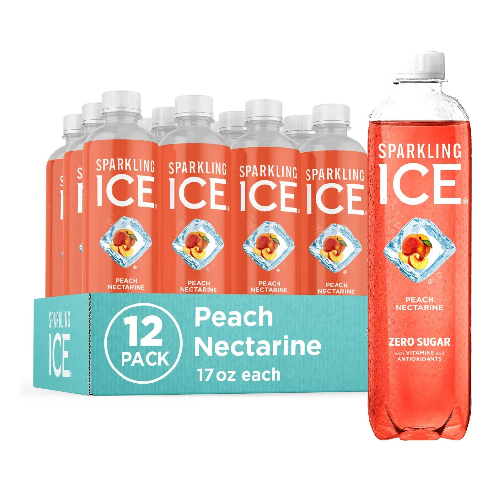 Sparkling Ice Peach Nectarine Flavored Sparkling Water, 17 Fluid Ounce — 12 Per Case