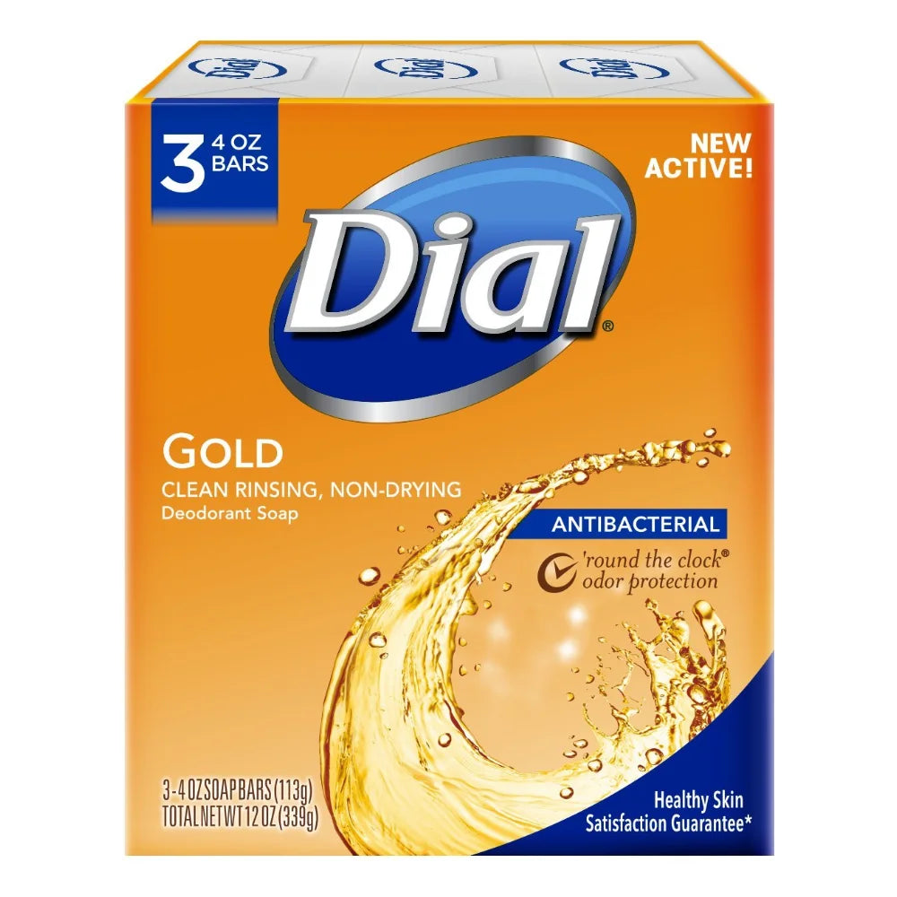 Dial Bar Gold, 3 Count — 12 Per Case