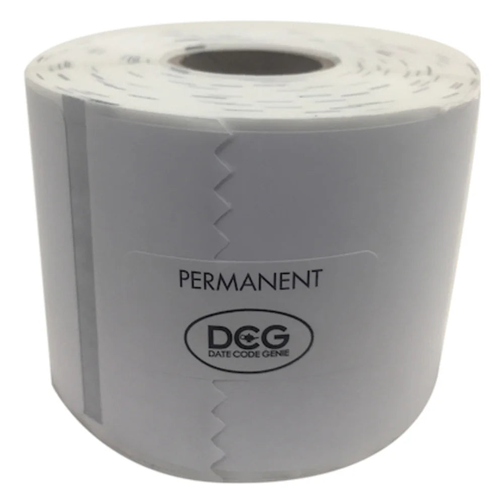DateCodeGenie Label Permanent Blank, 750 Count — 4 Per Case