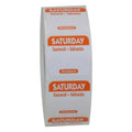 NCCO 1 Inch X 1 Inch Trilingual Orange Saturday Permanent Label, 1000 Each — 1 Per Case