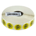NCCO .75 Inch Circle Trilingual Removable Yellow Tuesday Label — 1 Per Case
