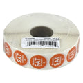 NCCO .75 Inch Circle Trilingual Removable Orange Saturday Label, 2000 Each — 1 Per Case