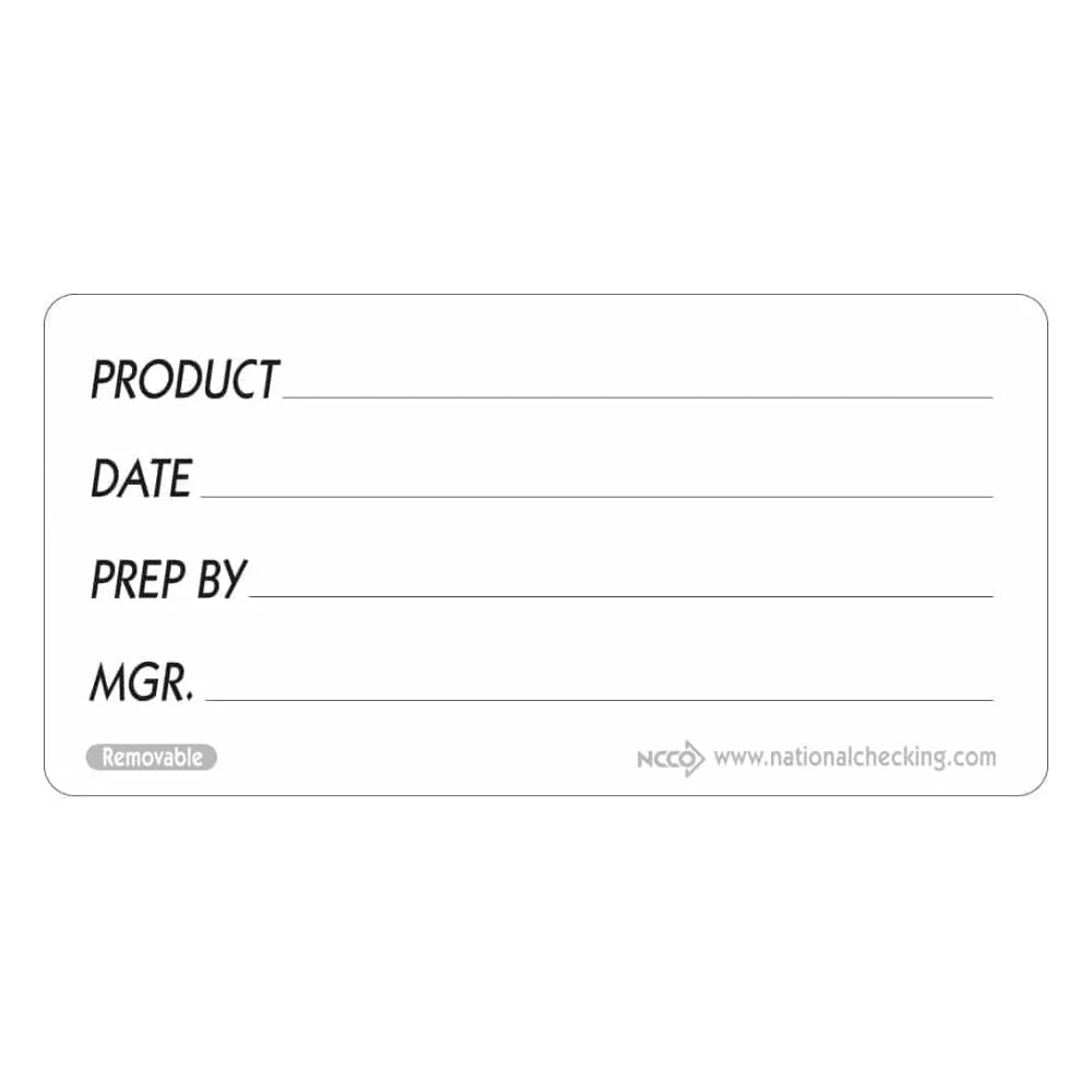 NCCO 2X4 Removable Product Labels, 500 Count — 12 Per Case