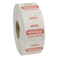 NCCO Trilingual Red Wednesday Dissolvable Label, 1 Inch X 1 Inch — 1 Per Case