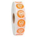 NCCO .75 Inch Circle Trilingual Permanent Orange Saturday Label — 1 Per Case