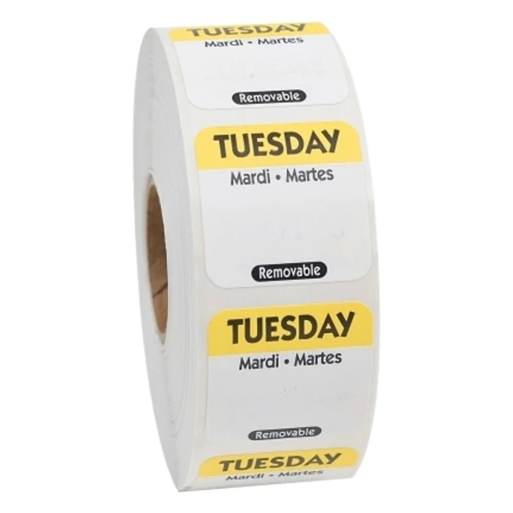 NCCO Removable Trilingual Tuesday Labels — 1 Per Case