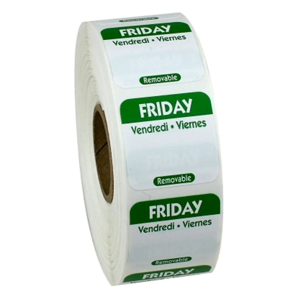 NCCO Removable Trilingual Friday Labels — 1 Per Case