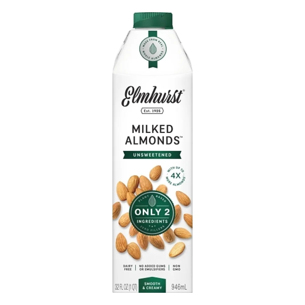 Elmhurst Unsweetened Almond Milk, 32 Fluid Ounce — 6 Per Case