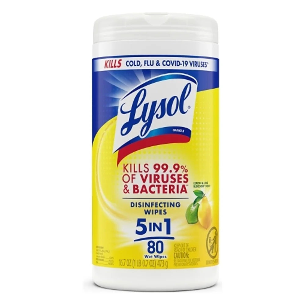 Lysol Cleaner Sanitizing Wipes Citrus Scent, 80 Each — 6 Per Case