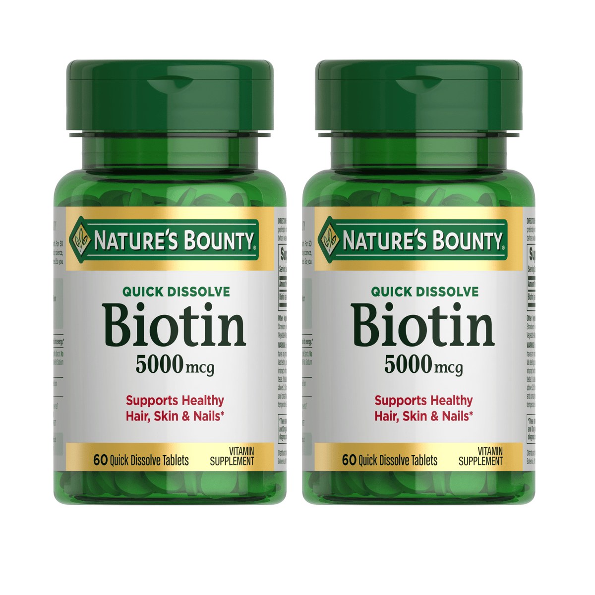 Nature's Bounty #29619 Biotin 5000 Mcg 150s — Case of 24
