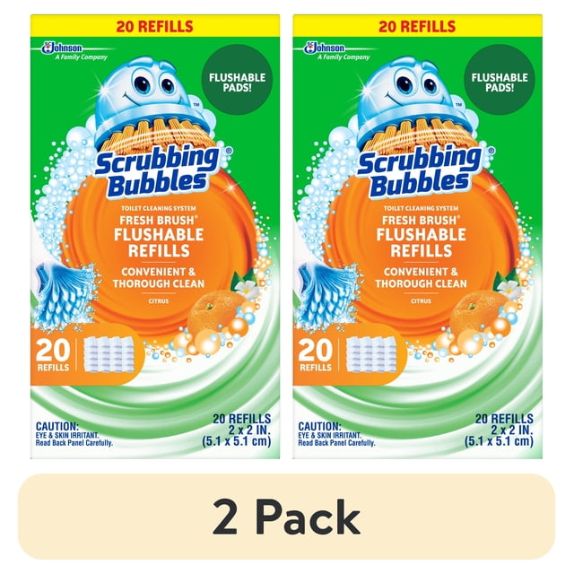 Scrubbing Bubbles Fresh Brush Citrus Flushable Refill, 20 Count — 6 Per Case