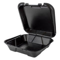 Genpak Foam Container Black Vented Hinged — 200 Per Case